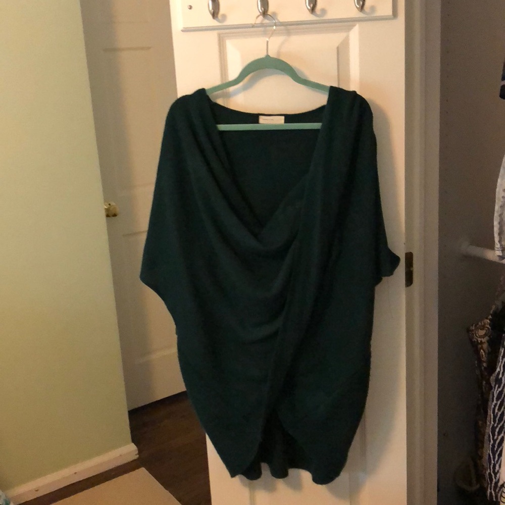 Forest green slouch sweater.